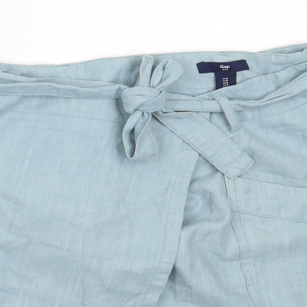Gap Womens Blue  Cotton Mini Skirt Size S