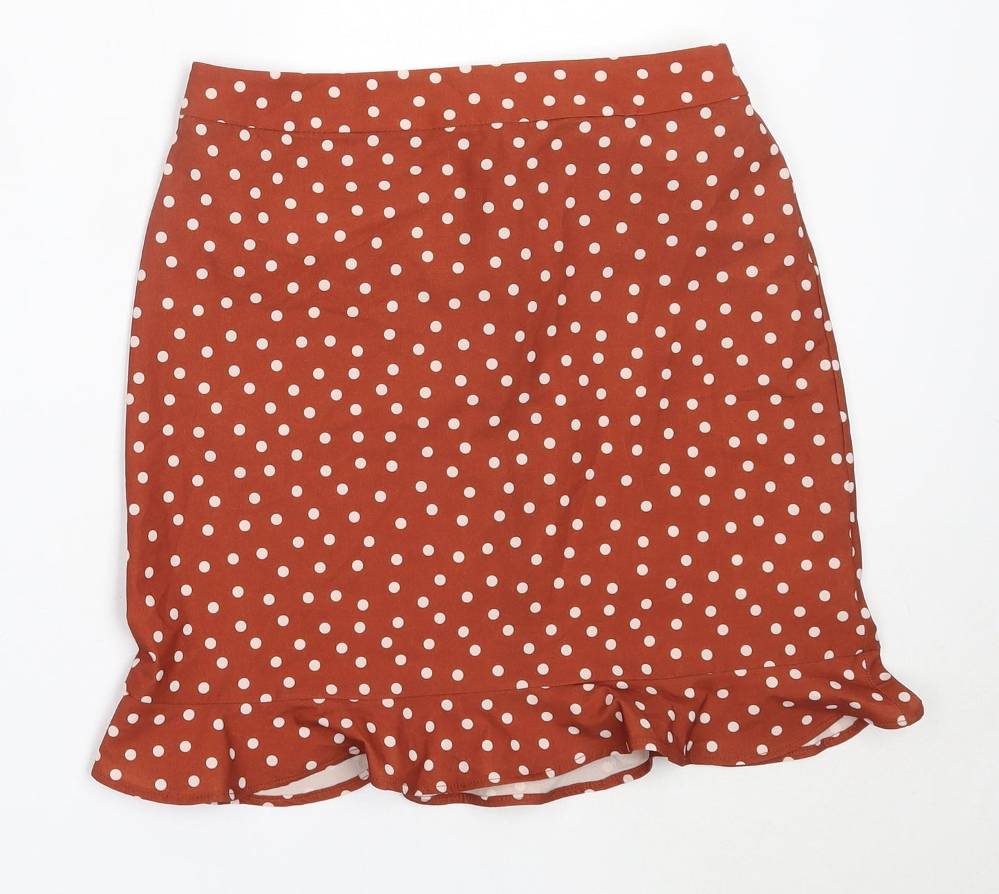 La Redoute Womens Brown Polka Dot Polyester Mini Skirt Size 8