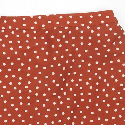 La Redoute Womens Brown Polka Dot Polyester Mini Skirt Size 8