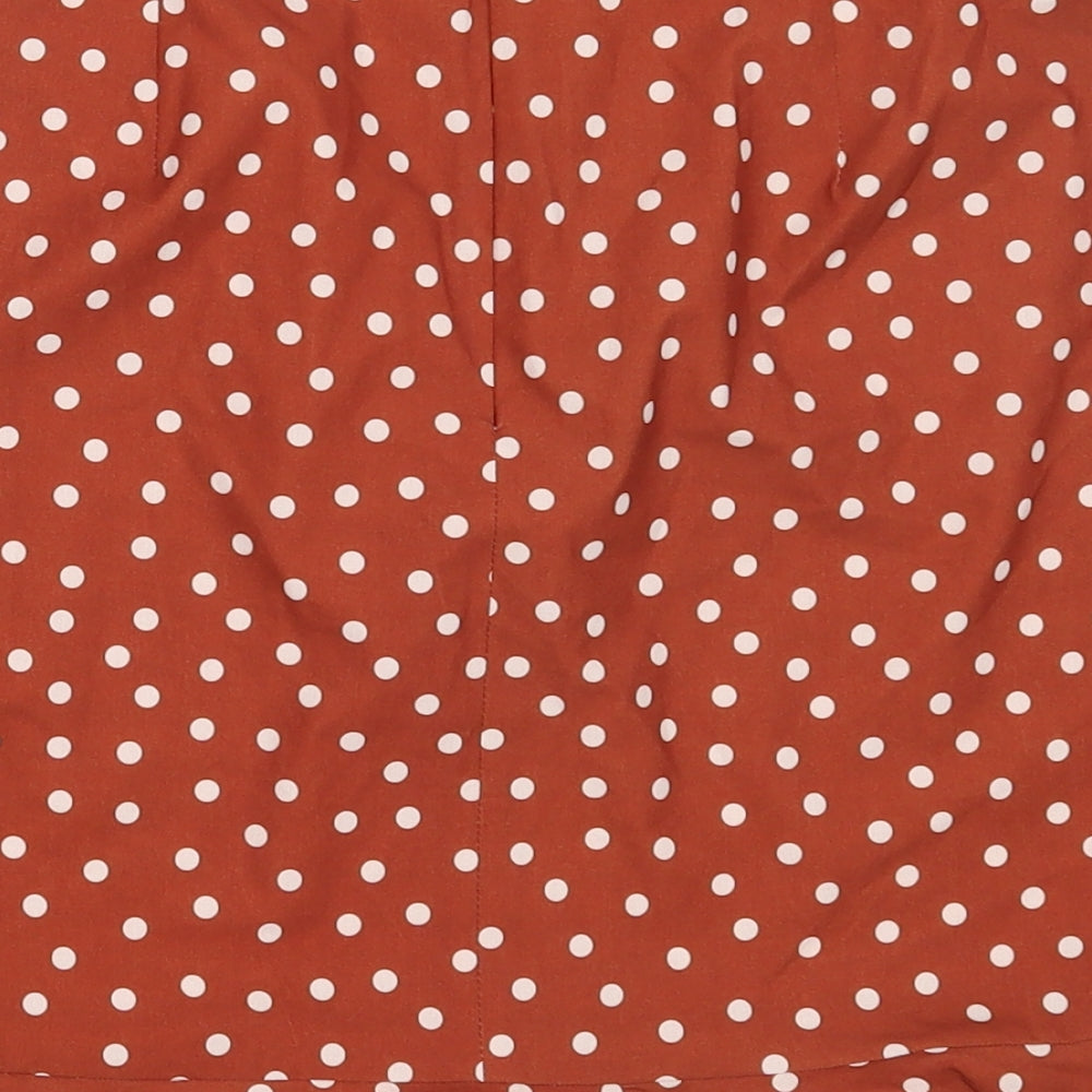 La Redoute Womens Brown Polka Dot Polyester Mini Skirt Size 8