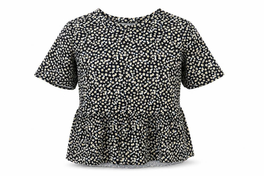 Womens UK Size S Pull&Bear Black Basic T-Shirt