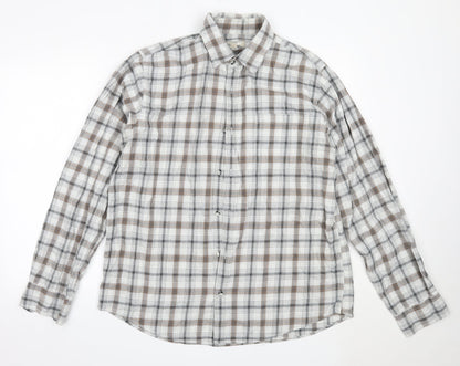 Mens UK Size XL Harratt Beige  Button-Up Long Sleeve Casual Shirt