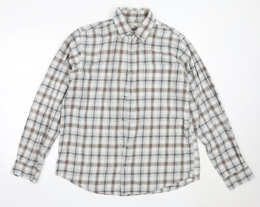 Mens UK Size XL Harratt Beige  Button-Up Long Sleeve Casual Shirt