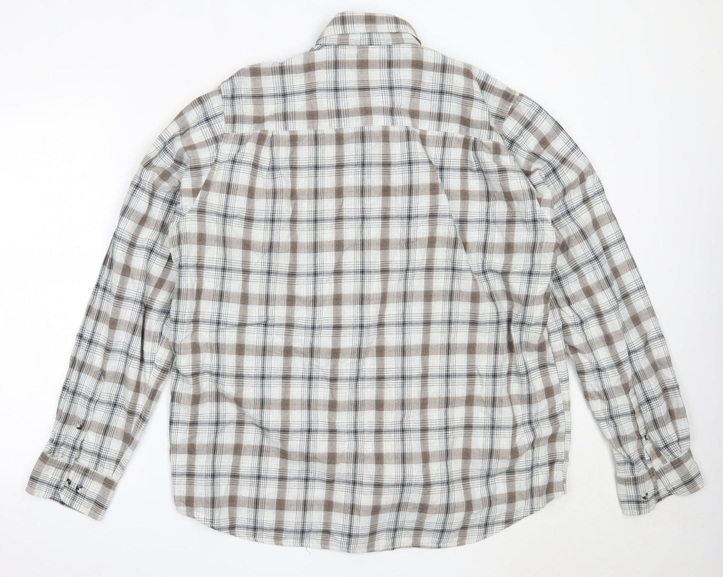 Mens UK Size XL Harratt Beige  Button-Up Long Sleeve Casual Shirt