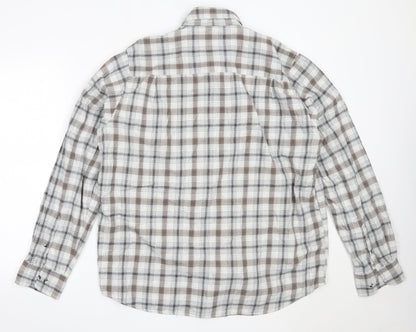 Mens UK Size XL Harratt Beige  Button-Up Long Sleeve Casual Shirt