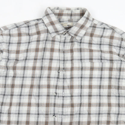 Mens UK Size XL Harratt Beige  Button-Up Long Sleeve Casual Shirt