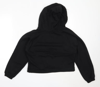 PRETTYLITTLETHING Womens Black  Cotton Pullover Hoodie Size S