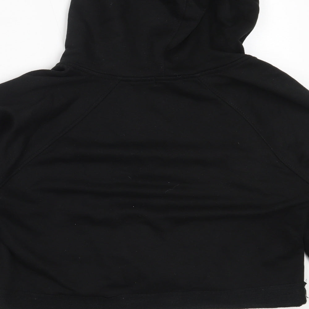 PRETTYLITTLETHING Womens Black  Cotton Pullover Hoodie Size S