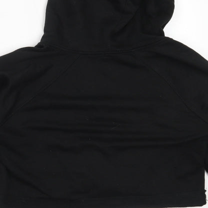 PRETTYLITTLETHING Womens Black  Cotton Pullover Hoodie Size S