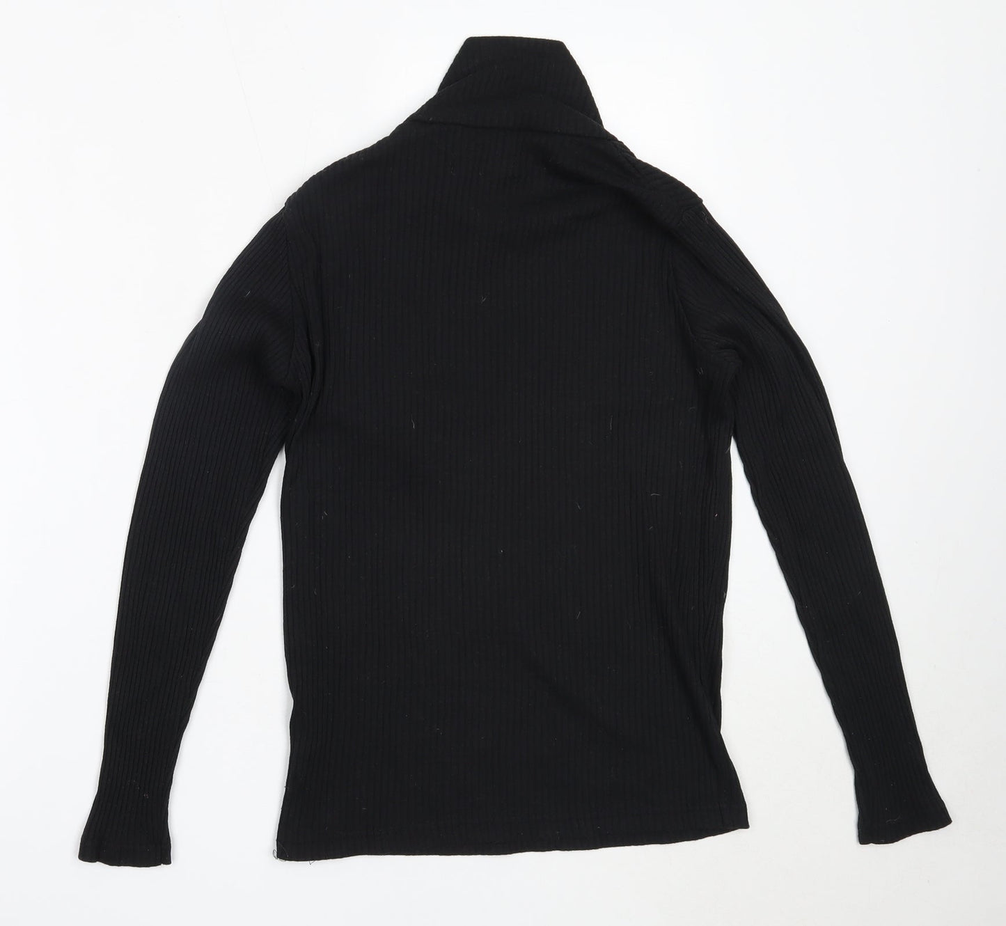 Avenue Womens Black High Neck  Polyester Pullover Jumper Size 12