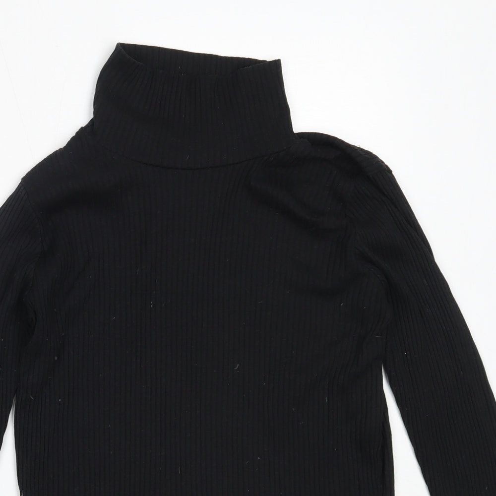 Avenue Womens Black High Neck  Polyester Pullover Jumper Size 12