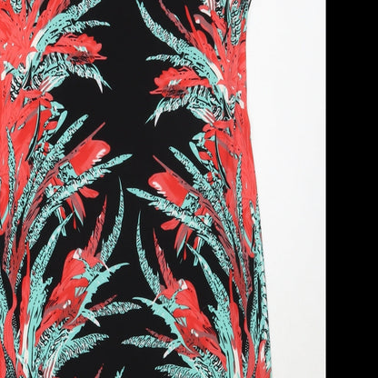 Klass Womens Black  Polyester Shift  Size M  Round Neck