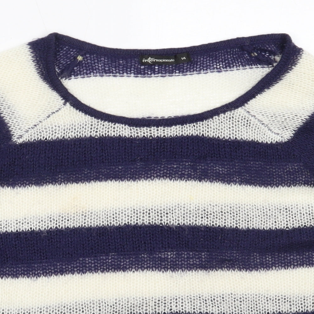 Womens UK Size 14 Internacionale Blue Pullover Jumper
