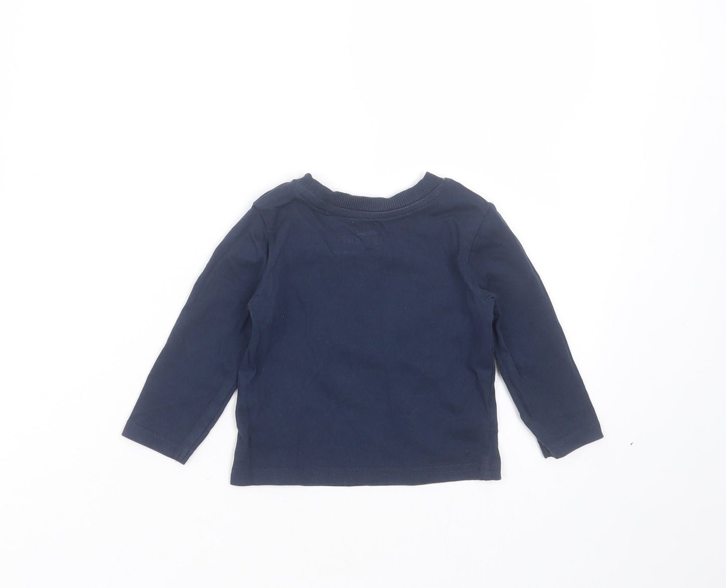 Mini Rebel Baby Blue  Cotton Basic T-Shirt Size 9-12 Months Round Neck  - Take it Easy