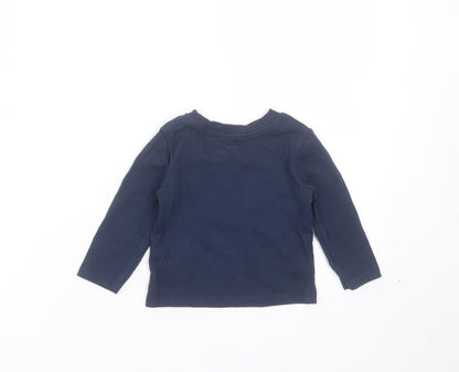 Mini Rebel Baby Blue  Cotton Basic T-Shirt Size 9-12 Months Round Neck  - Take it Easy