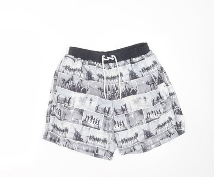 Preworn Mens Grey  Polyester Bermuda Shorts Size 30 in  Regular Drawstring - swim short