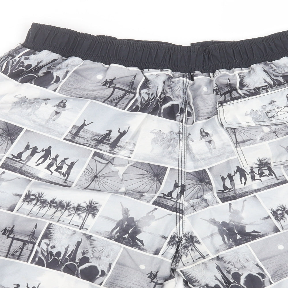 Preworn Mens Grey  Polyester Bermuda Shorts Size 30 in  Regular Drawstring - swim short