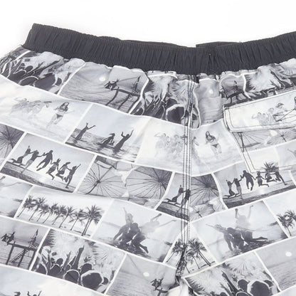 Preworn Mens Grey  Polyester Bermuda Shorts Size 30 in  Regular Drawstring - swim short