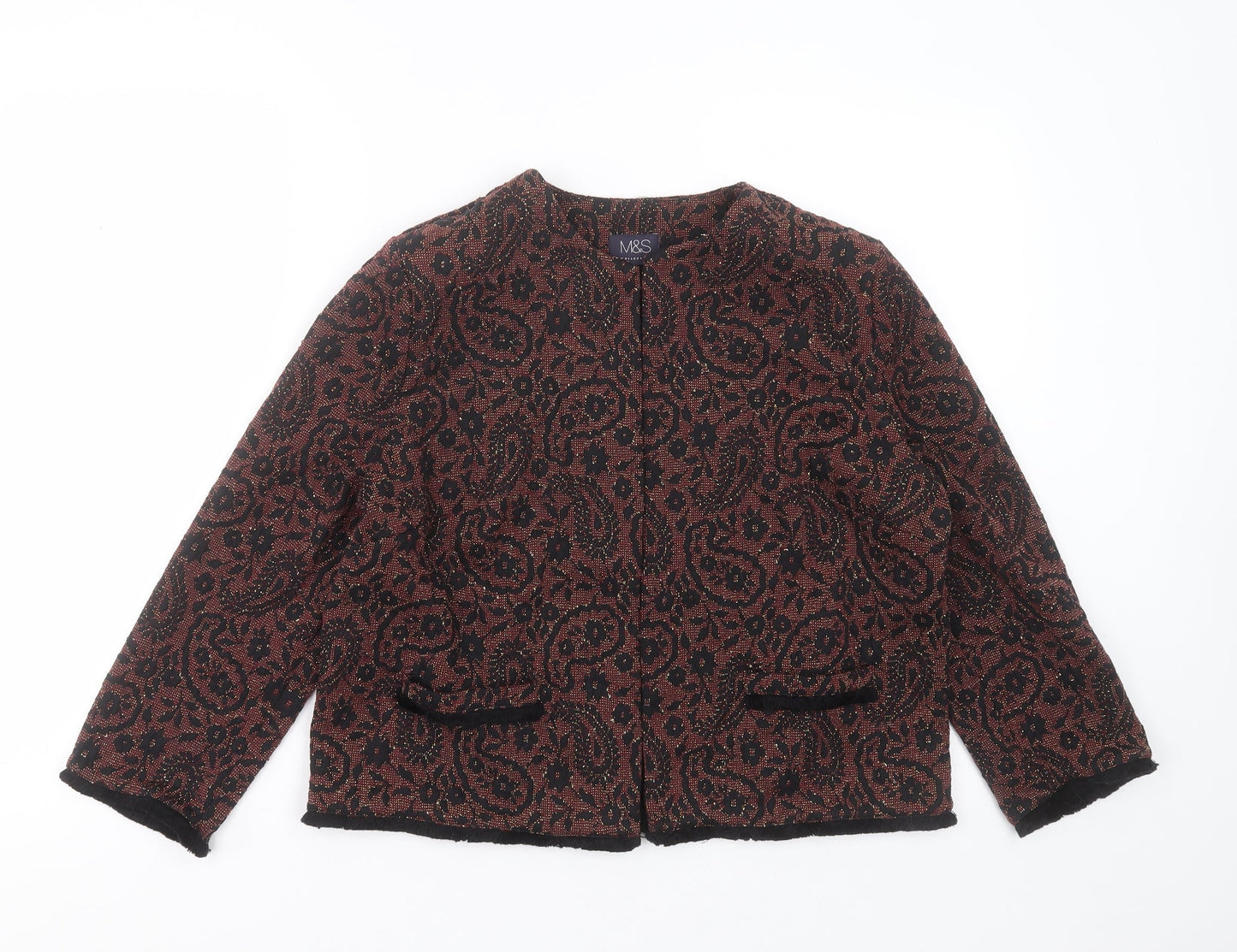 Womens UK Size 14 Marks and Spencer Red Cardigan Jumper