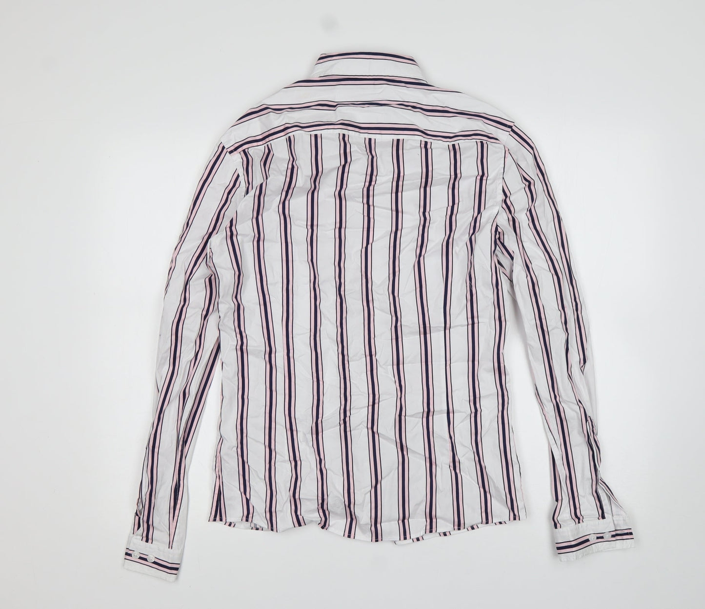 ASOS Mens Multicoloured Striped Cotton  Button-Up Size XS Collared