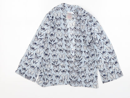Evie Girls Multicoloured Animal Print Polyester Wrap Blouse Size 5 Years V-Neck