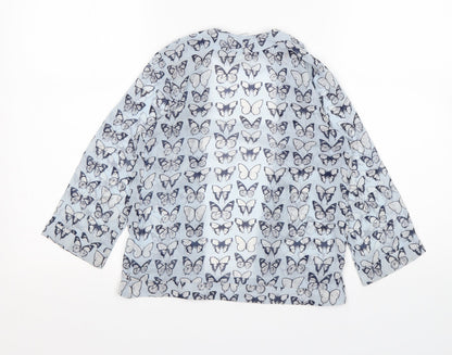 Evie Girls Multicoloured Animal Print Polyester Wrap Blouse Size 5 Years V-Neck