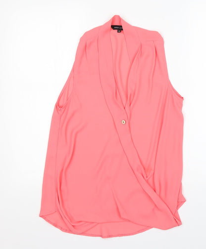 Womens UK Size 12 New Look Pink Basic Blouse