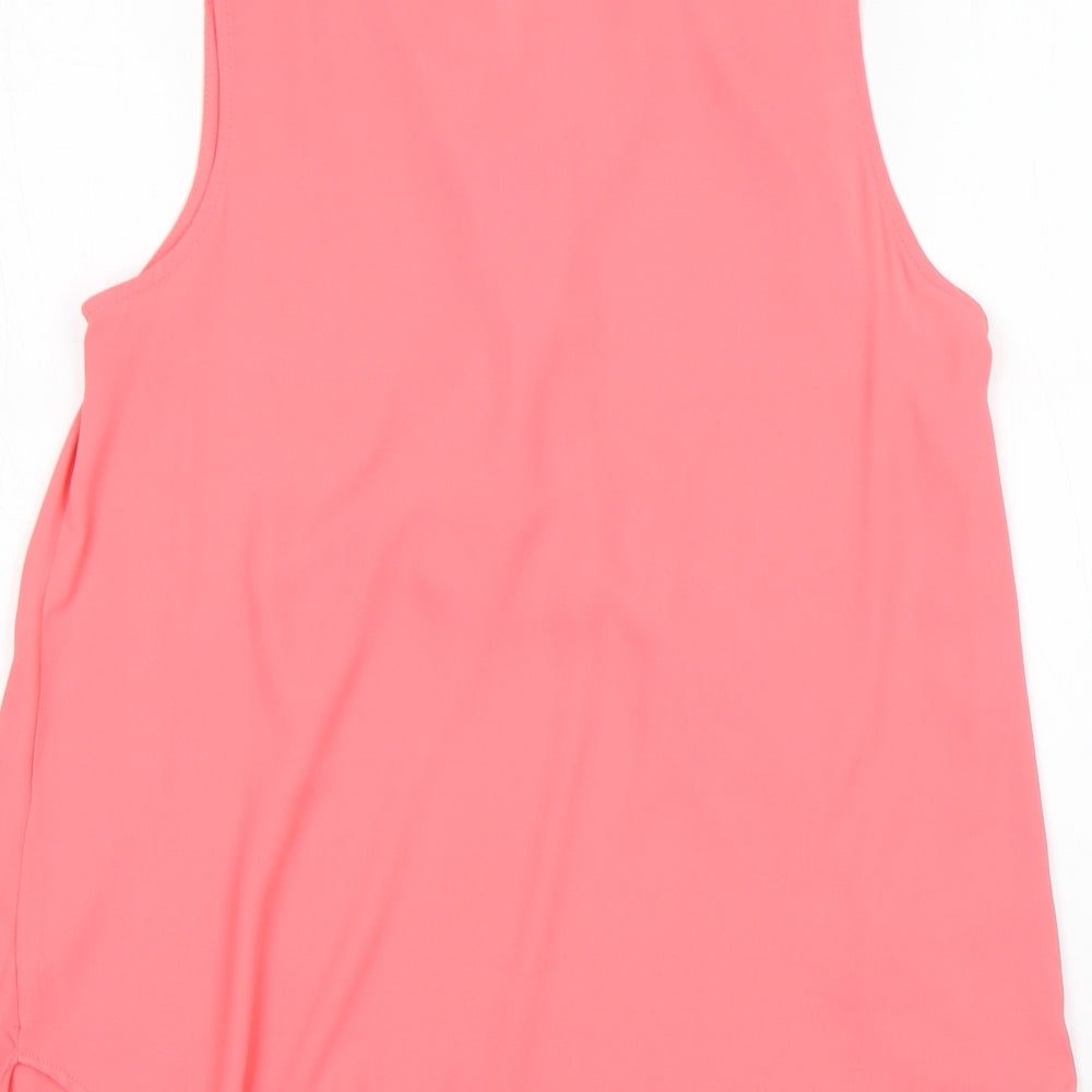 Womens UK Size 12 New Look Pink Basic Blouse