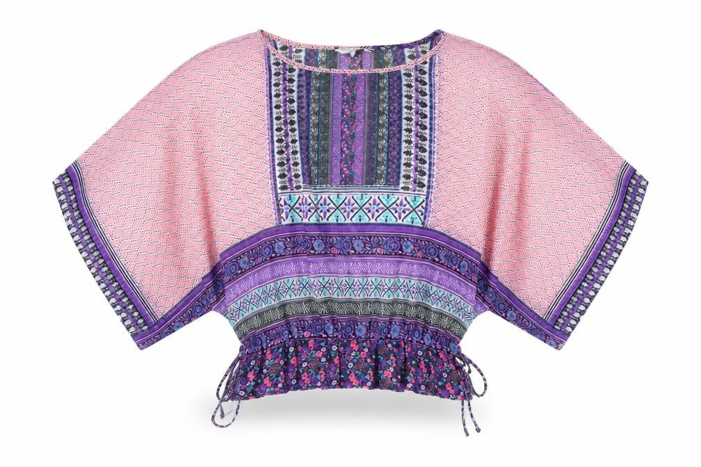 Womens UK Size 10 New Look Multicoloured Basic Blouse