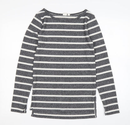Gap Womens Multicoloured Round Neck Striped Polyester Pullover Jumper Size XS