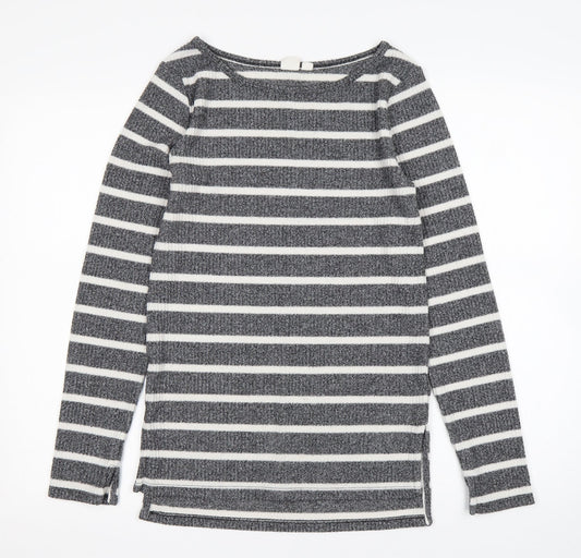 Gap Womens Multicoloured Round Neck Striped Polyester Pullover Jumper Size XS