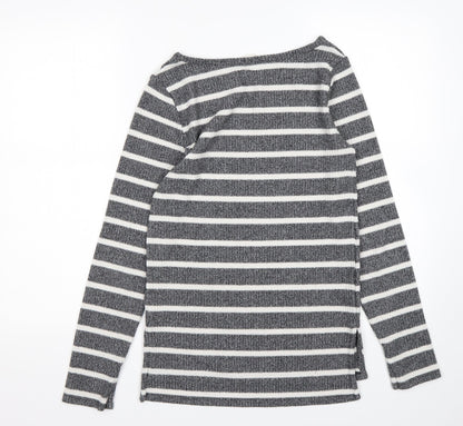 Gap Womens Multicoloured Round Neck Striped Polyester Pullover Jumper Size XS