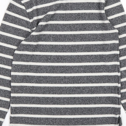 Gap Womens Multicoloured Round Neck Striped Polyester Pullover Jumper Size XS