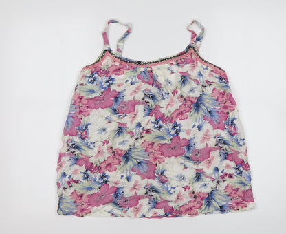 Womens UK Size 12 M&Co Multicoloured Basic Tank