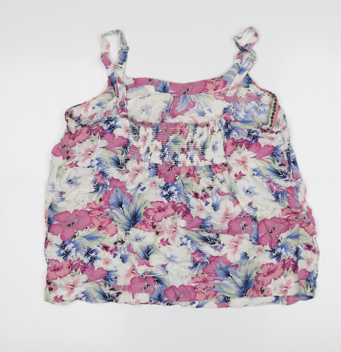 Womens UK Size 12 M&Co Multicoloured Basic Tank
