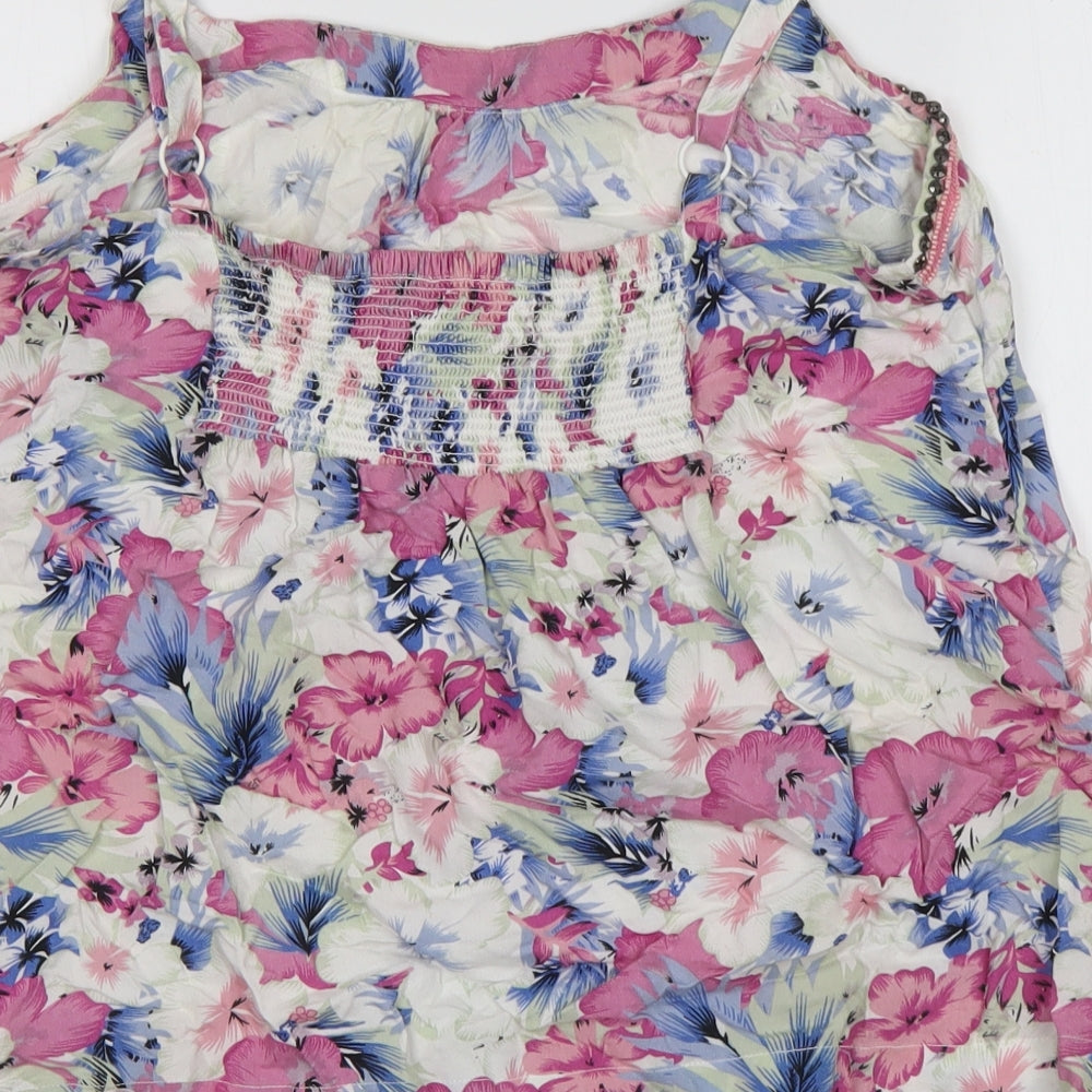 Womens UK Size 12 M&Co Multicoloured Basic Tank