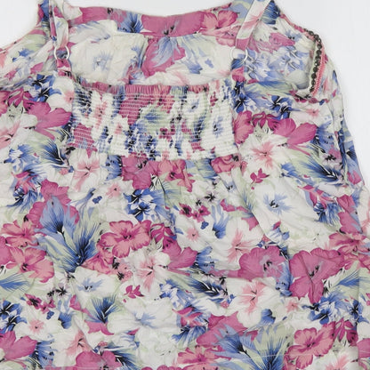 Womens UK Size 12 M&Co Multicoloured Basic Tank