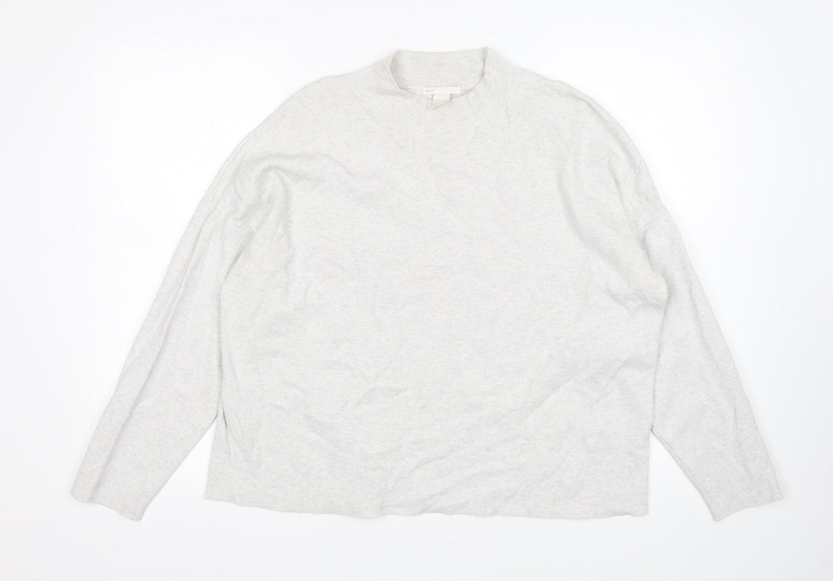 Womens UK Size L H&M Grey Pullover Jumper