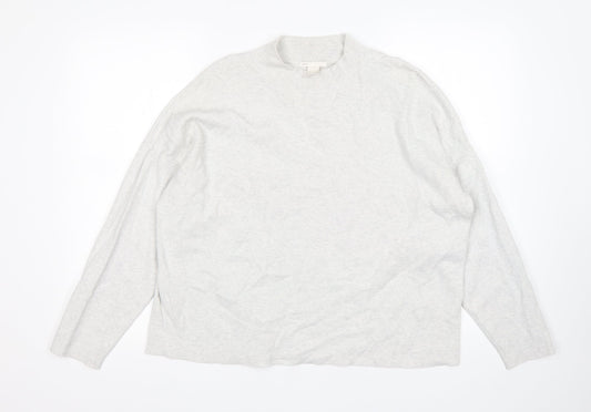 Womens UK Size L H&M Grey Pullover Jumper