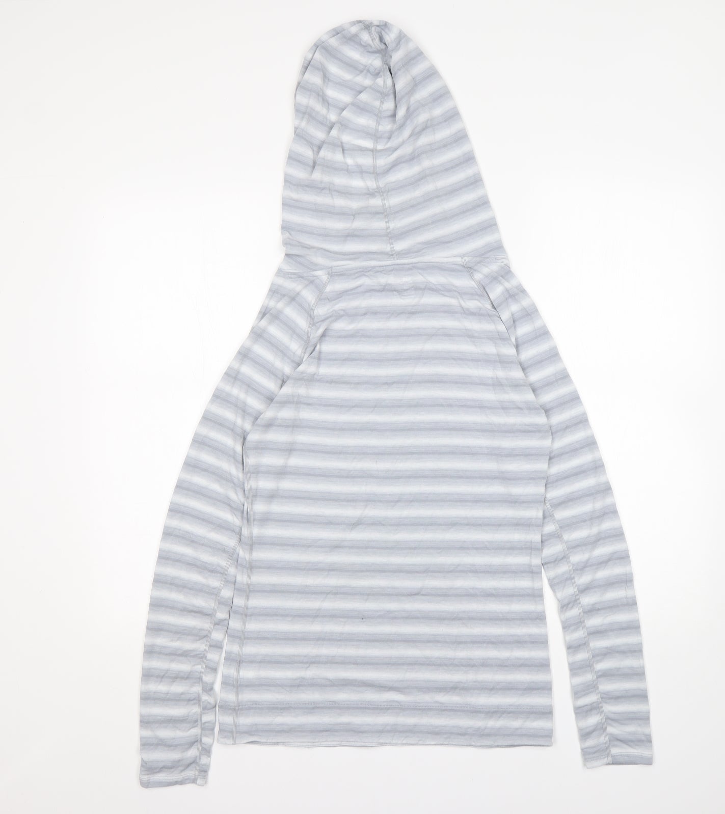 Gap Womens Grey Striped Polyester Pullover Hoodie Size XS