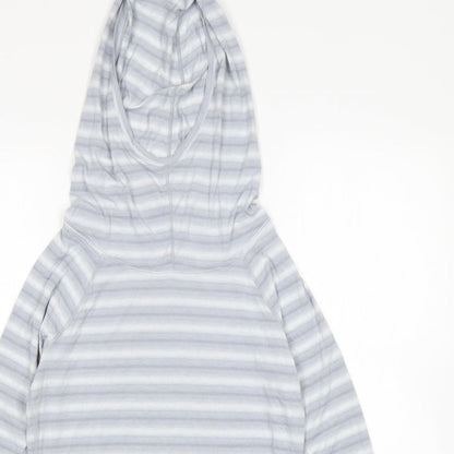 Gap Womens Grey Striped Polyester Pullover Hoodie Size XS