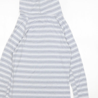 Gap Womens Grey Striped Polyester Pullover Hoodie Size XS