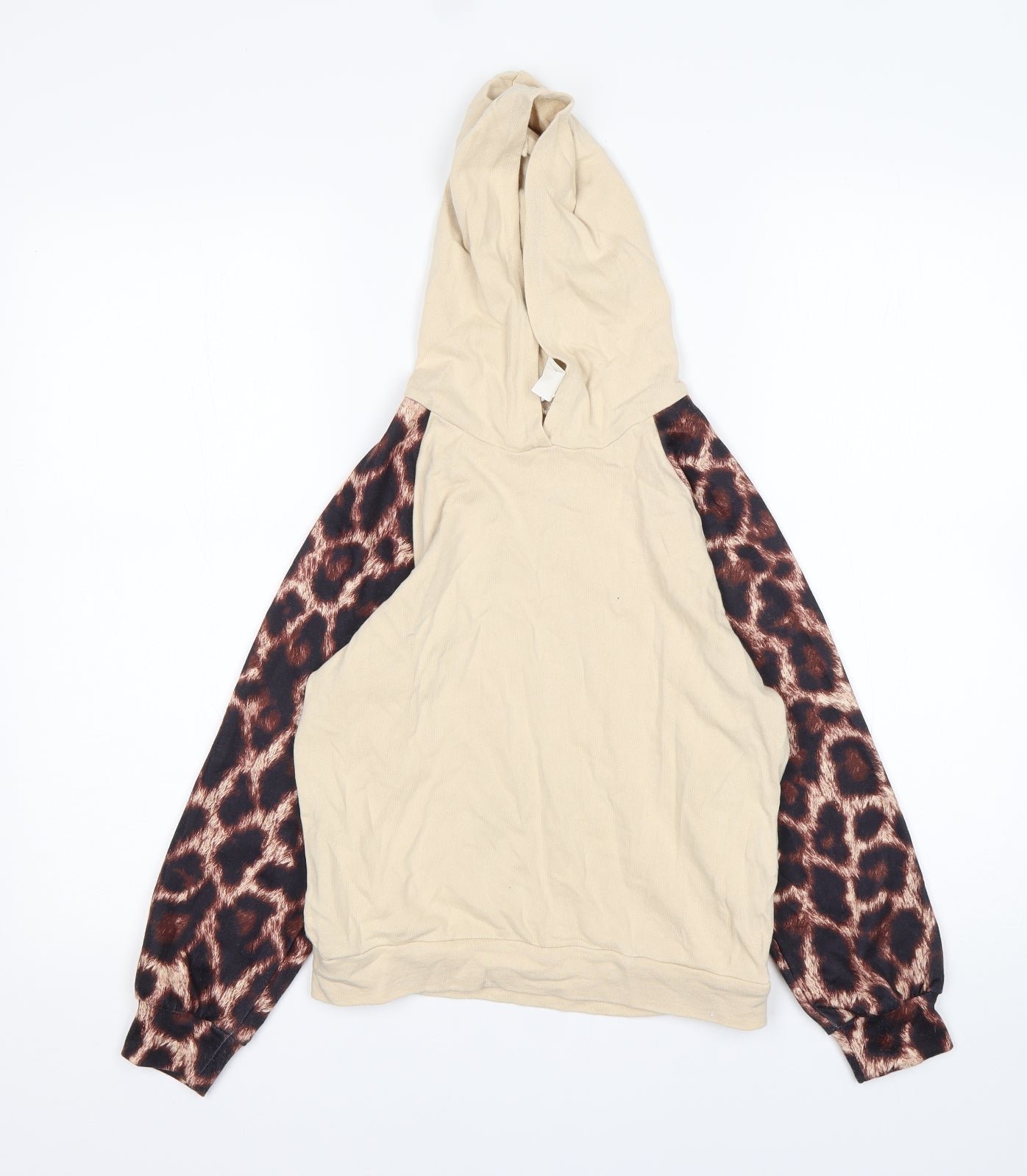Shein  Girls Multicoloured Animal Print Cotton Pullover Hoodie Size 8 Years