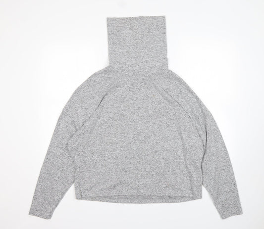 Primark Womens Grey Roll Neck  Polyester Pullover Jumper Size M
