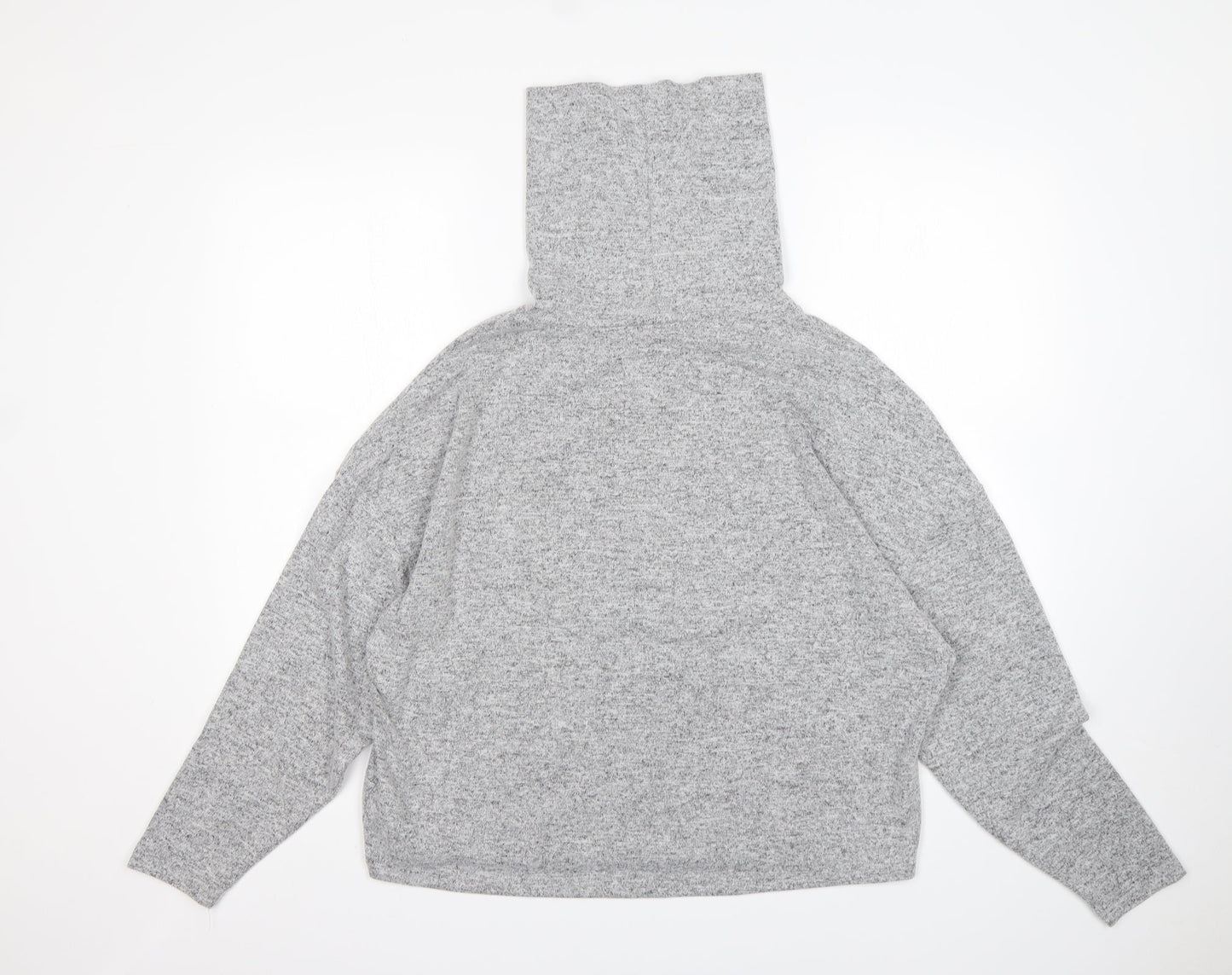 Primark Womens Grey Roll Neck  Polyester Pullover Jumper Size M