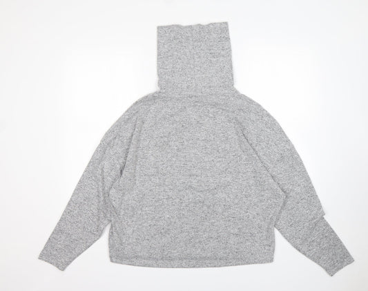 Primark Womens Grey Roll Neck  Polyester Pullover Jumper Size M