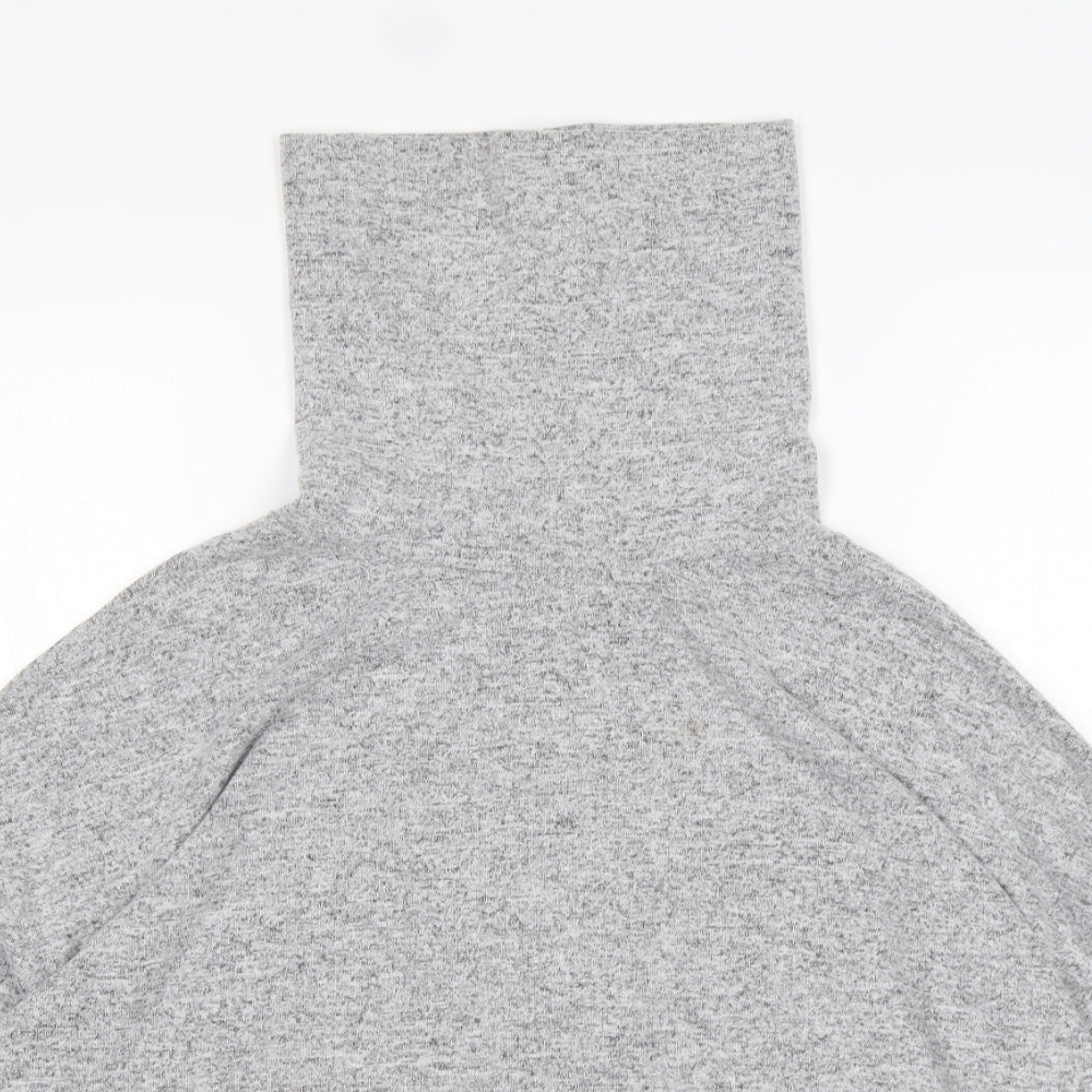 Primark Womens Grey Roll Neck  Polyester Pullover Jumper Size M