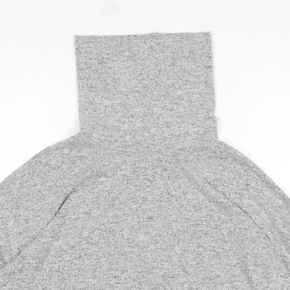 Primark Womens Grey Roll Neck  Polyester Pullover Jumper Size M