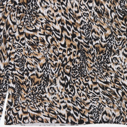 Christina  Womens Multicoloured Round Neck Animal Print Viscose Pullover Jumper Size L