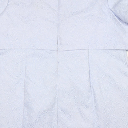 Simply Be  Womens Blue Floral Polyester A-Line  Size 16  Round Neck